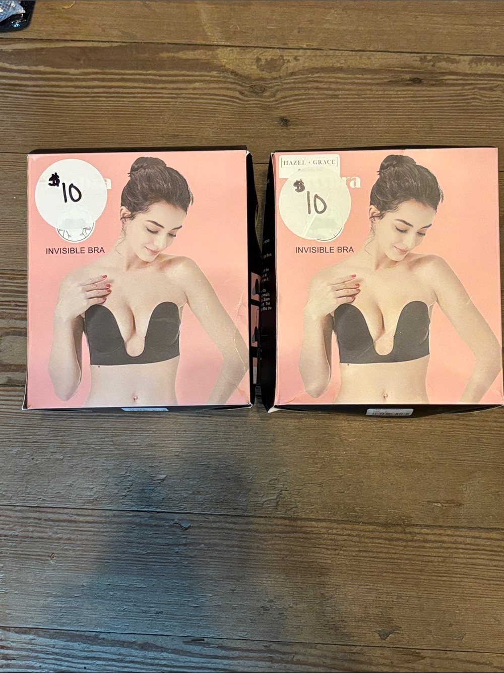Strapless Black Invisible Adhesive Plunge Bra -